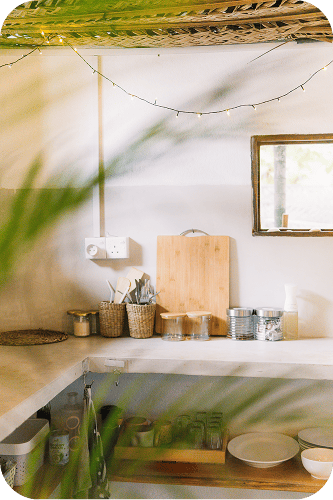 ohana surf camp villa midigama kitchen