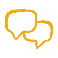 Morocco Surf Camp 79 speech bubbles yellow icon